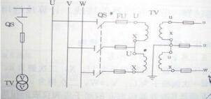 計量中，電壓互感器VV接線的特點