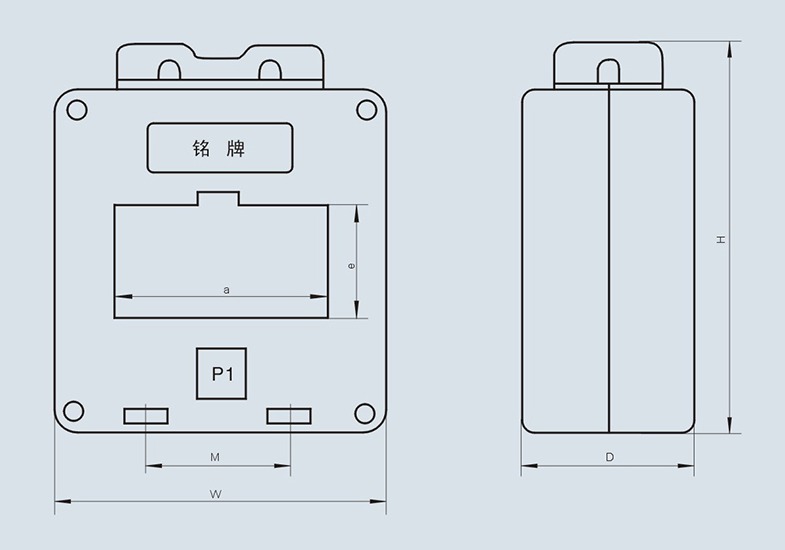 LN2-0.66-Ⅱ型電流互感器外形結構圖