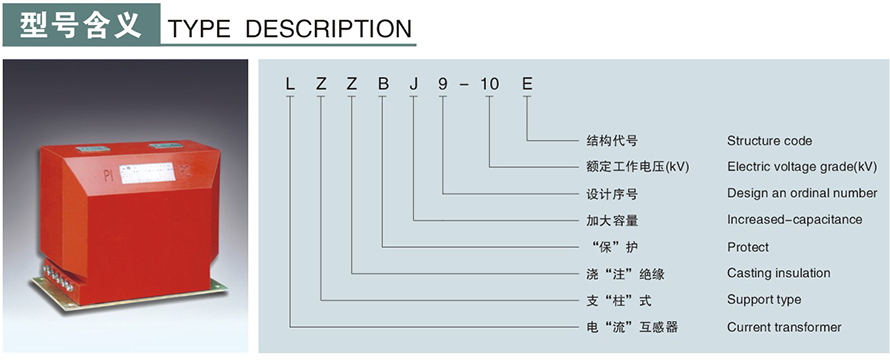 LZZBJ9-10E型電流互感器型號說明