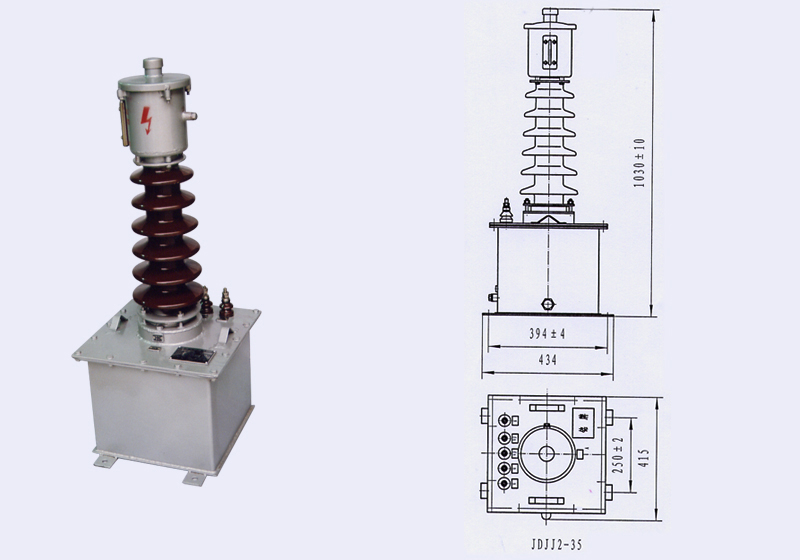 JDJ2-35 JDJ2-35GYW1 JDJ2-35GYW2型電壓互感器外形及安裝尺寸