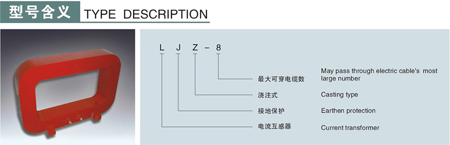 LJZ-8型零序電流互感器型號說明