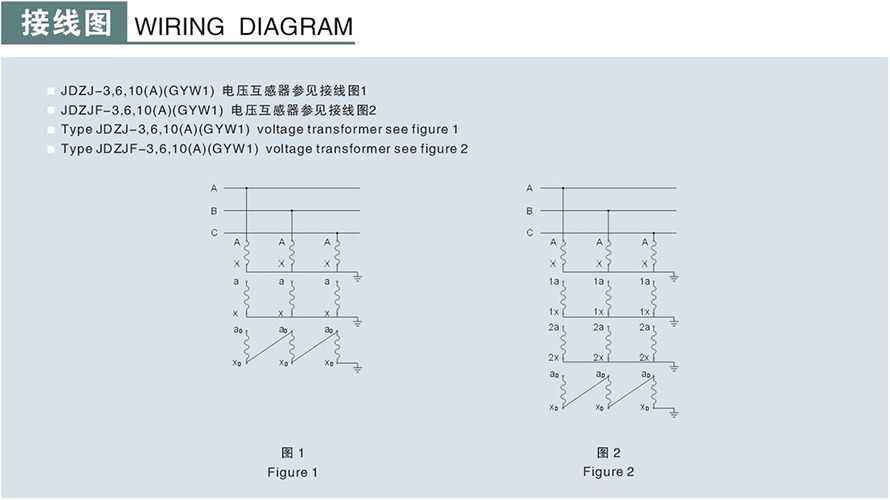 JDZJ-10GYW1(A)型電壓互感器接線圖